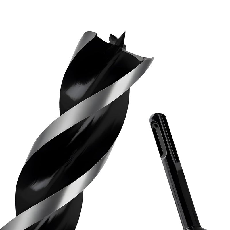 WOBLLMX 1-9/16" x 9" Auger Drill Bit with SDS Plus Shank for Wood,Tri Flute Ship Auger Long Drill Bit for Soft and Hard Wood,Tree Stump,Plastic,Drywall and Composite Materials - Image 1